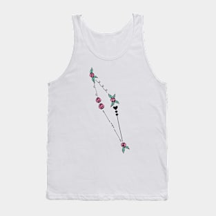 Scutum (Shield of Sobieski) Constellation Roses and Hearts Doodle Tank Top